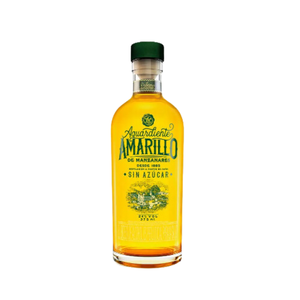 Aguardiente Amarillo Sin Azúcar Manzanares - 375 Ml