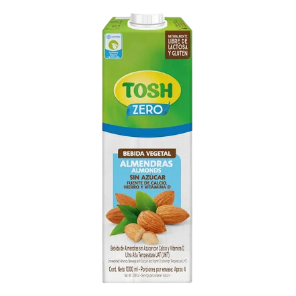 Bebida TOSH almendras sin azúcar x1000 ml