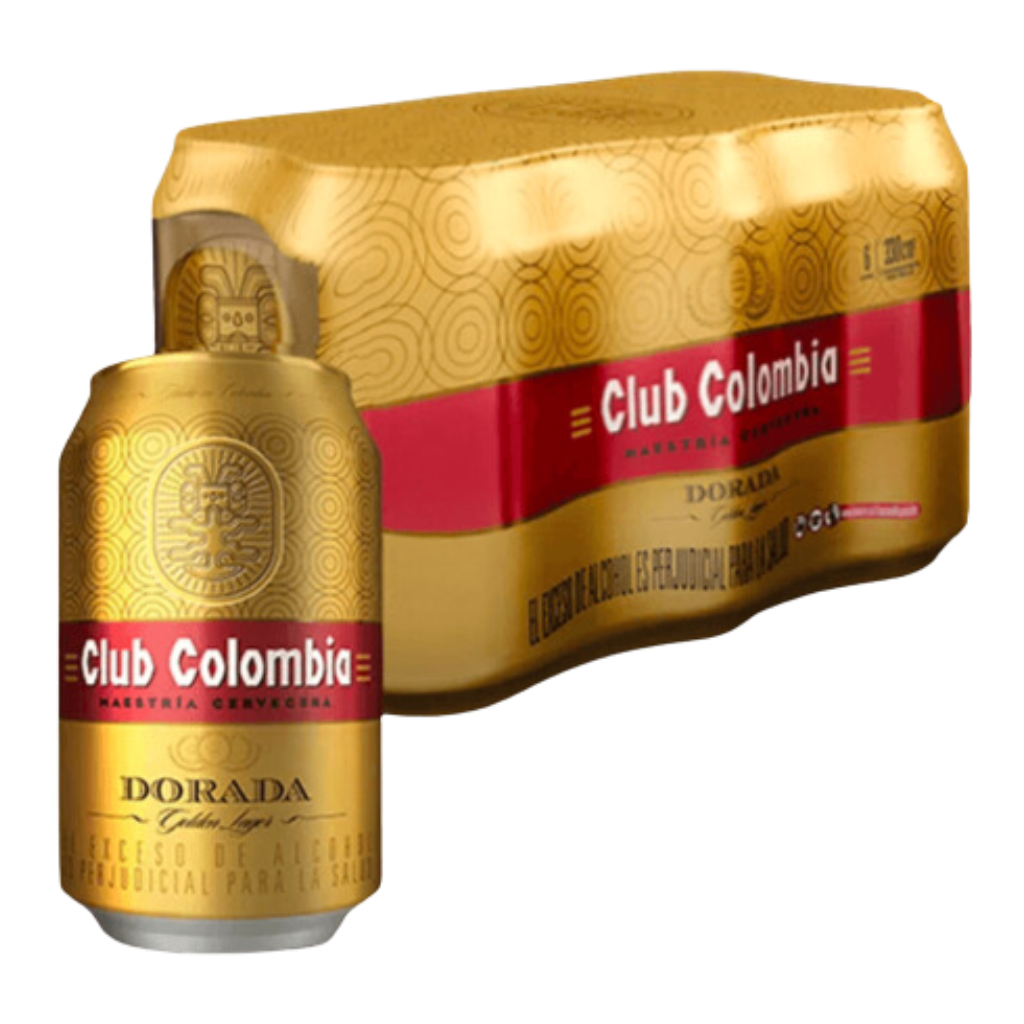 Cerveza Club Colombia Dorada Lata X6