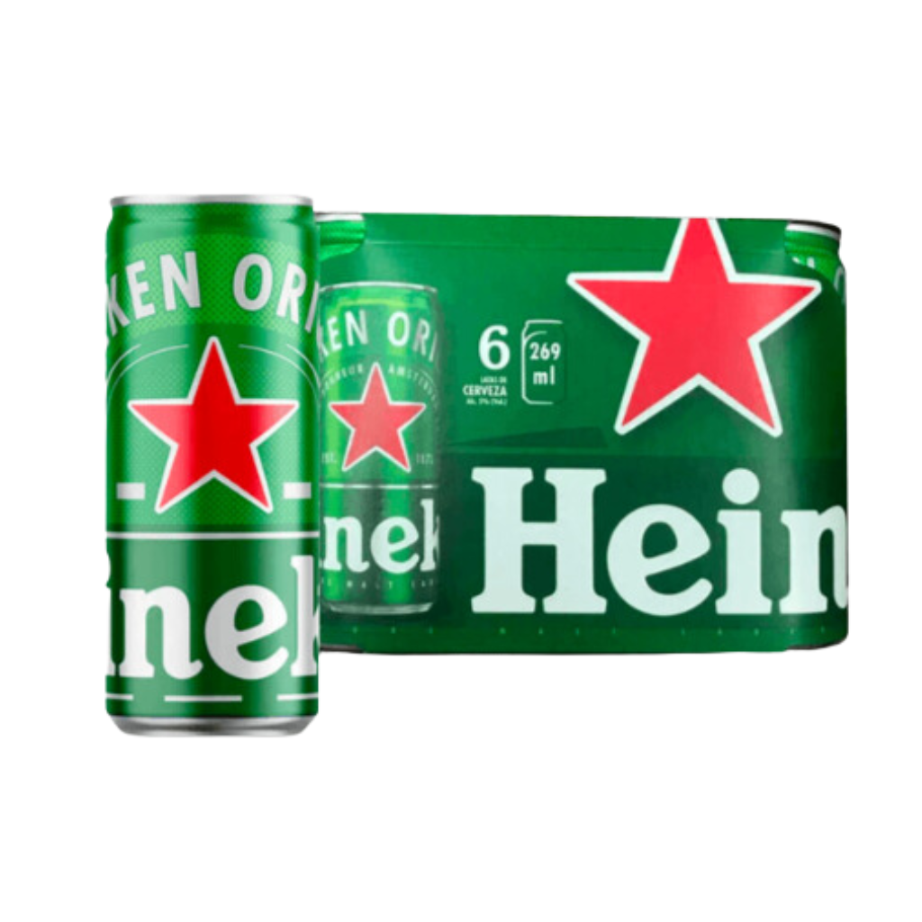 Cerveza Heineken Lata X6