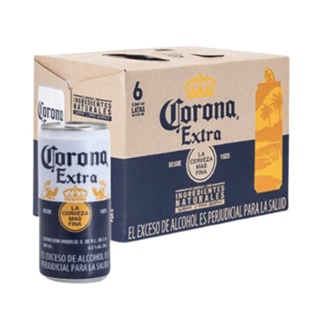 Cerveza Corona Extra Lata 269ml X6