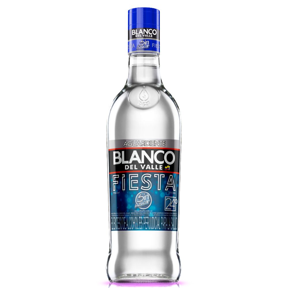 Aguardiente blanco del valle Botella