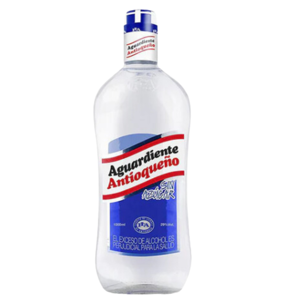 Aguardiente Antioqueño Tapa Azul Litro Vidrio - 1L