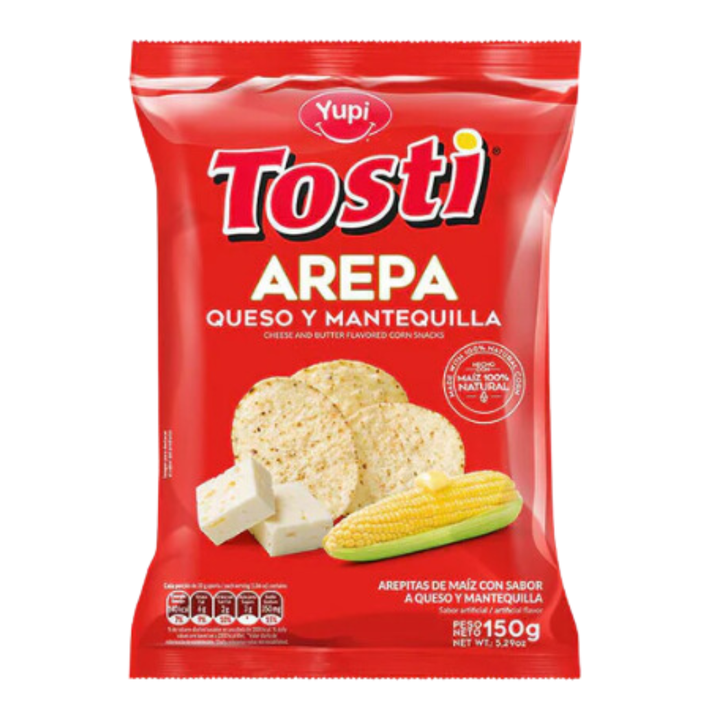Pasabocas Tosti Arepa Yupi - 150g