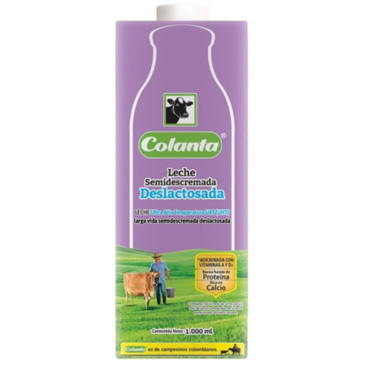 Leche semidescremada deslactosada caja 1000ml