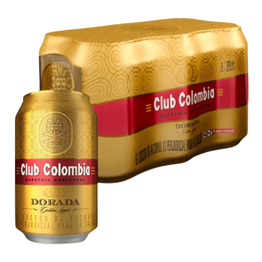 Cerveza Club Colombia Dorada Lata X6