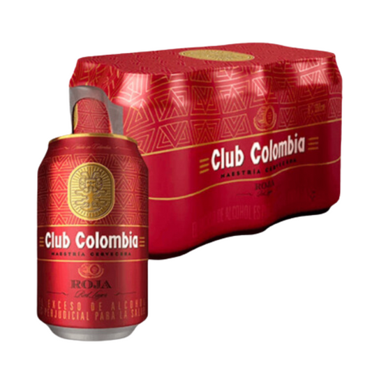 Cerveza Club Colombia Roja Lata X6