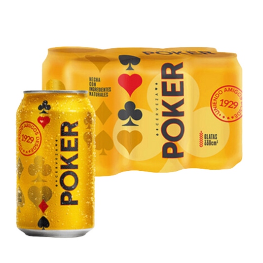 Cerveza Poker Lata Six Pack