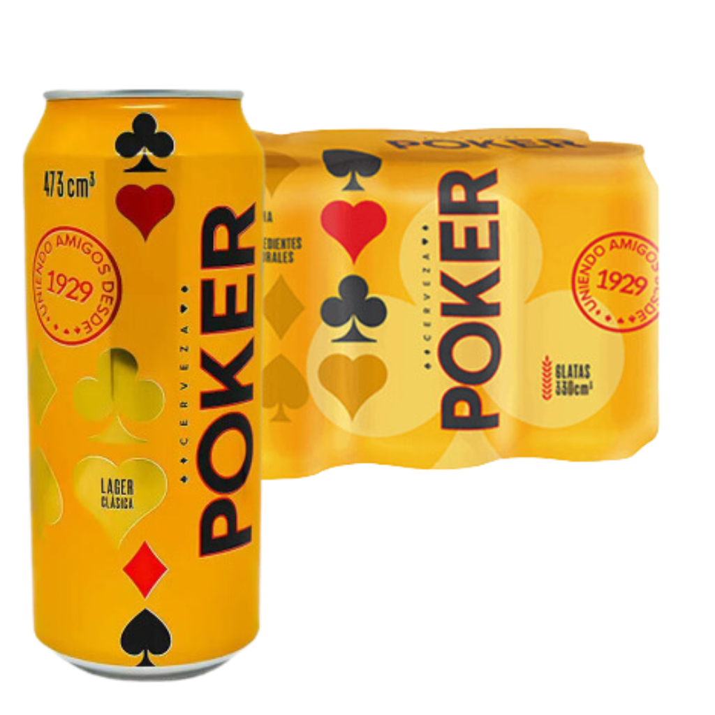 Cerveza Poker Laton Six Pack