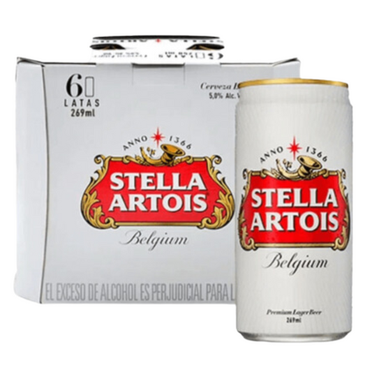Cerveza Stella Artois Lata X6 269 ML